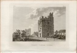 Dalkey Castle Dublin Rare 1791 Francis Grose Antique Print