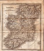 Ireland Rare George IV Antique J Walker 1822 Map.