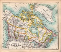 Dominion of Canada Double Sided Antique 1896 Map.