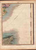 Margate Ramsgate Felixstowe Sandwich John Cary's Antique 1794 Map.