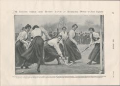 England v Ireland International Hockey Match 1901 Antique Print