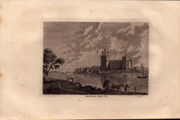 Wales Caernarvon Castle Francis Grose Antique 1783 Copper Engraving.