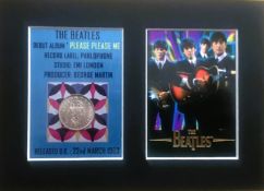 The Beatles First Album Release 1963 Mounted Card Coin Gift Set.