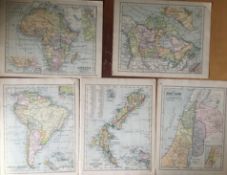 Antique Collection 32 Coloured Maps Countries Around the World.