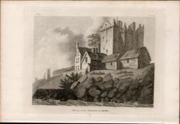 Bullock Castle Dalkey Co Dublin 1791 Francis Grose Antique Print.