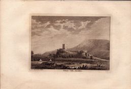 Lancashire Clitheroe Castle Francis Grose Antique 1783 Copper Engraving.