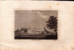 Warwick Castle & Floor Plan F Grose Antique 1783 Copper Engraving.