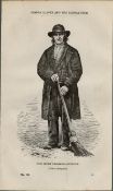 London Victorian Irish Road Sweeper Antique Rare 1864 Henry Mayhew Print.