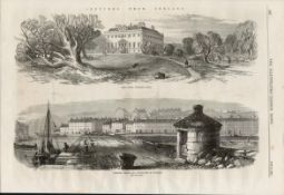 Sligo House Westport Mayo Ireland 1870 Antique Print.