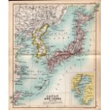 Japan & Corea (Korea) Double Sided Antique 1896 Map.