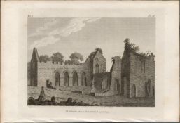 Knockmoy Abbey Co Galway Rare 1791 Francis Grose Antique Print.