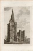 St Patricks Cathedral Dublin Rare 1791 Francis Grose Antique Print.