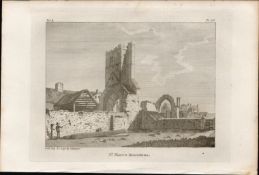 St Marys Drogheda Co Louth Rare 1791 Francis Grose Antique Print.