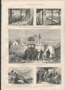 1887 Irish Land Wars Peasants Throwing Rocks at Eviction Party Co Kerry