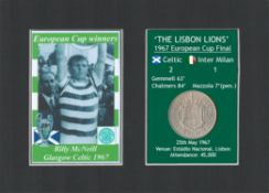 Billy McNeill Celtic FC 1967 European Cup Mount & Coin Gift Set.