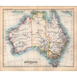 Australia Double Sided Antique 1896 Map.