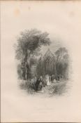 Youghal Church Co Cork 1837-38 Victorian Antique Engraving.
