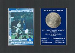 Rangers FC Wins 1972 ECWC Mounted Card & Coin Gift Set 6