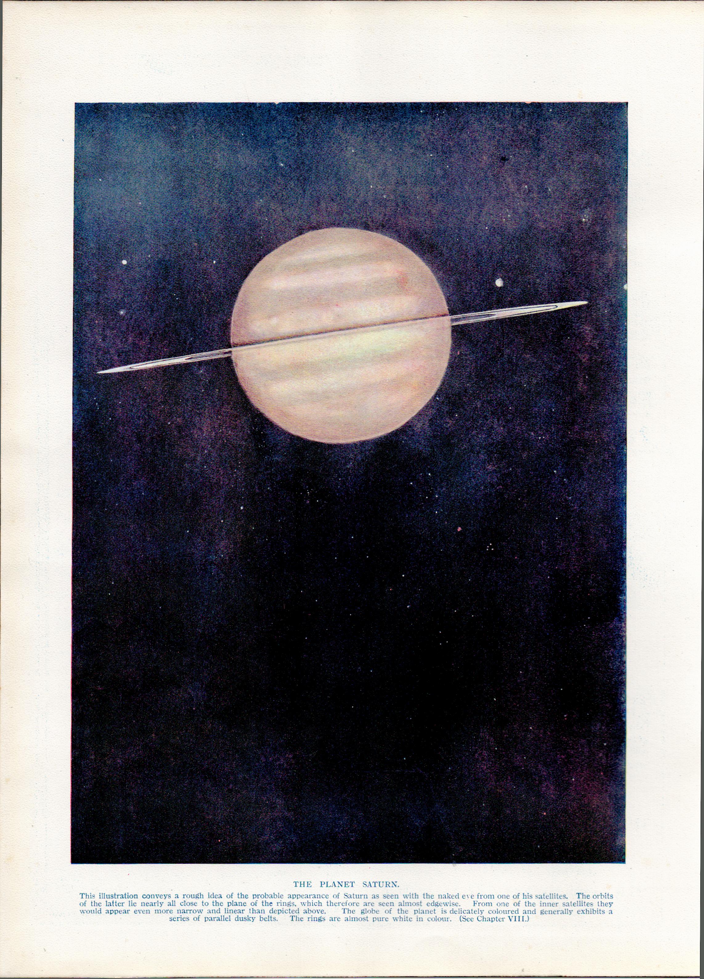Collection of 8 Astronomy Space Planets Etc Antique Linen Book Plates. - Image 3 of 9