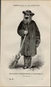 London Bearded Road Sweeper Antique Rare 1864 Henry Mayhew Print.