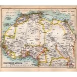 North Africa Double Sided Antique 1896 Map.