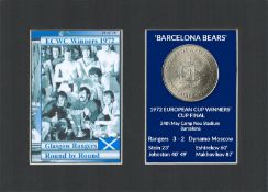 Rangers FC Wins 1972 ECWC Mounted Card & Coin Gift Set 3