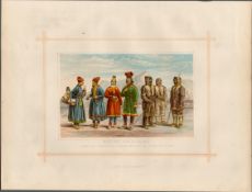 Mongol Lapps Eskimo Indigenous People Ethnic Race Antique Print.