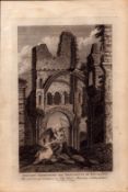 Lindisfarne Holy Island Francis Grose Antique 1783 Copper Engraving.