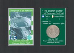 Champions 1967 Celtic FC European Cup Mount & Coin Gift Set.