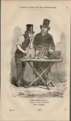 London Oyster Seller Stall Rare Antique 1864 Henry Mayhew Print.