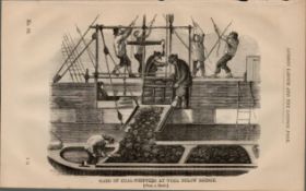 London Gang Coal Whippers Antique 1864 Henry Mayhew Print.