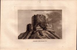 Cornwall Launceston Castle Francis Grose Antique 1783 Copper Engraving.