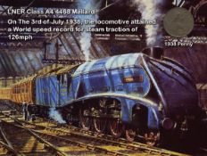 Steam Engine The Mallard 1938 World Speed Record Metal Coin Set 2