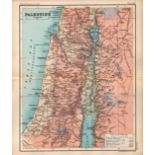 Palestine & Environs of Jerusalem Double Sided 1896 Map.