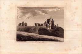 Yorkshire Knaresborough Castle F Grose 1783 Copper Plate Engraving.