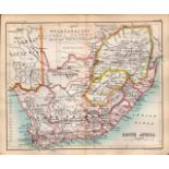 South Africa Double Sided Antique 1896 Map.