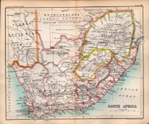 South Africa Double Sided Antique 1896 Map.
