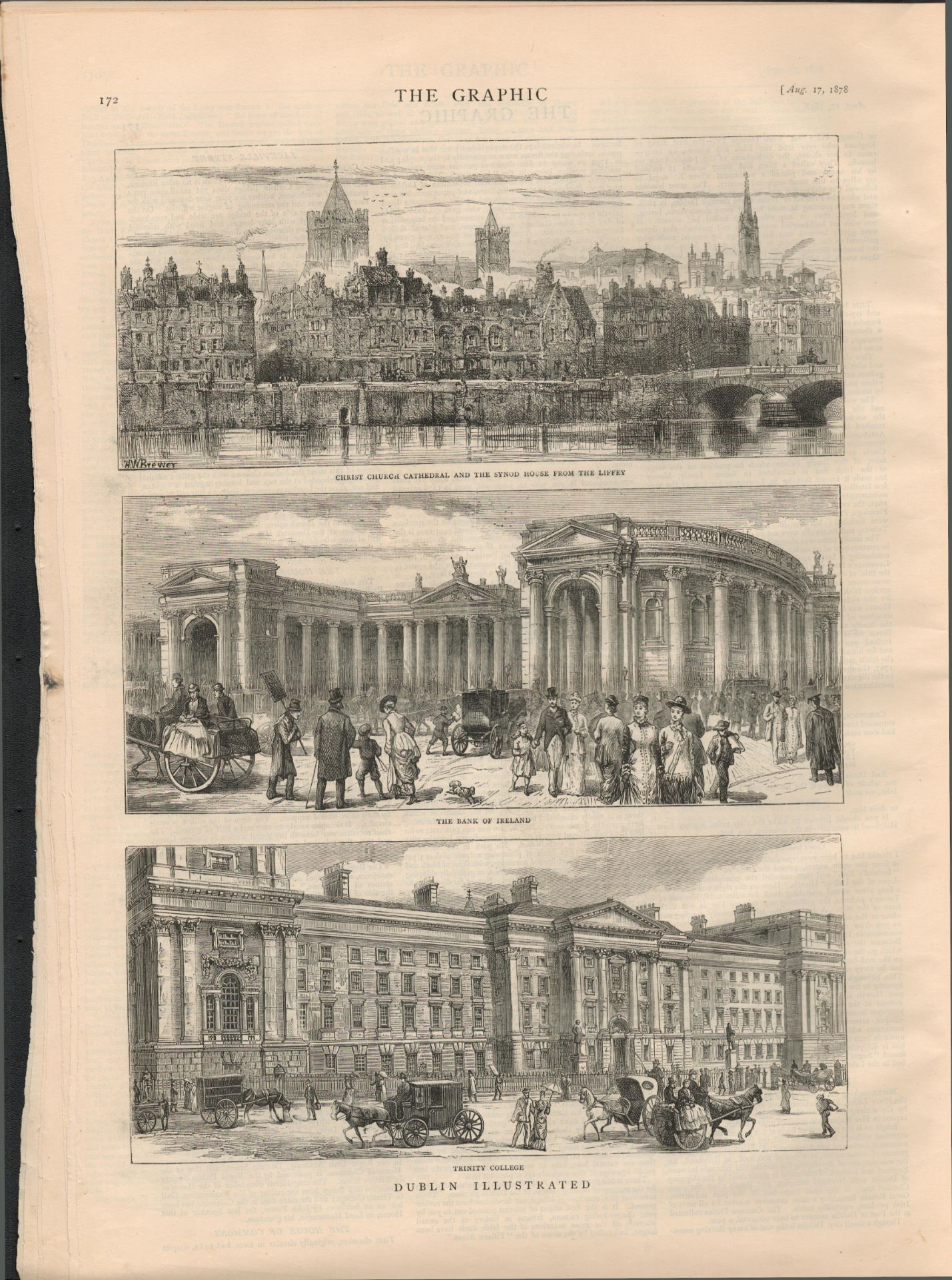 Rare Scenes of Dublin 8-Page Antique 1878 Woodgrain Prints - Image 6 of 6