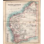 Western Australia Double Sided Antique 1896 Map.