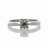 18ct White Gold Solitaire Diamond Ring 0.50 Carats