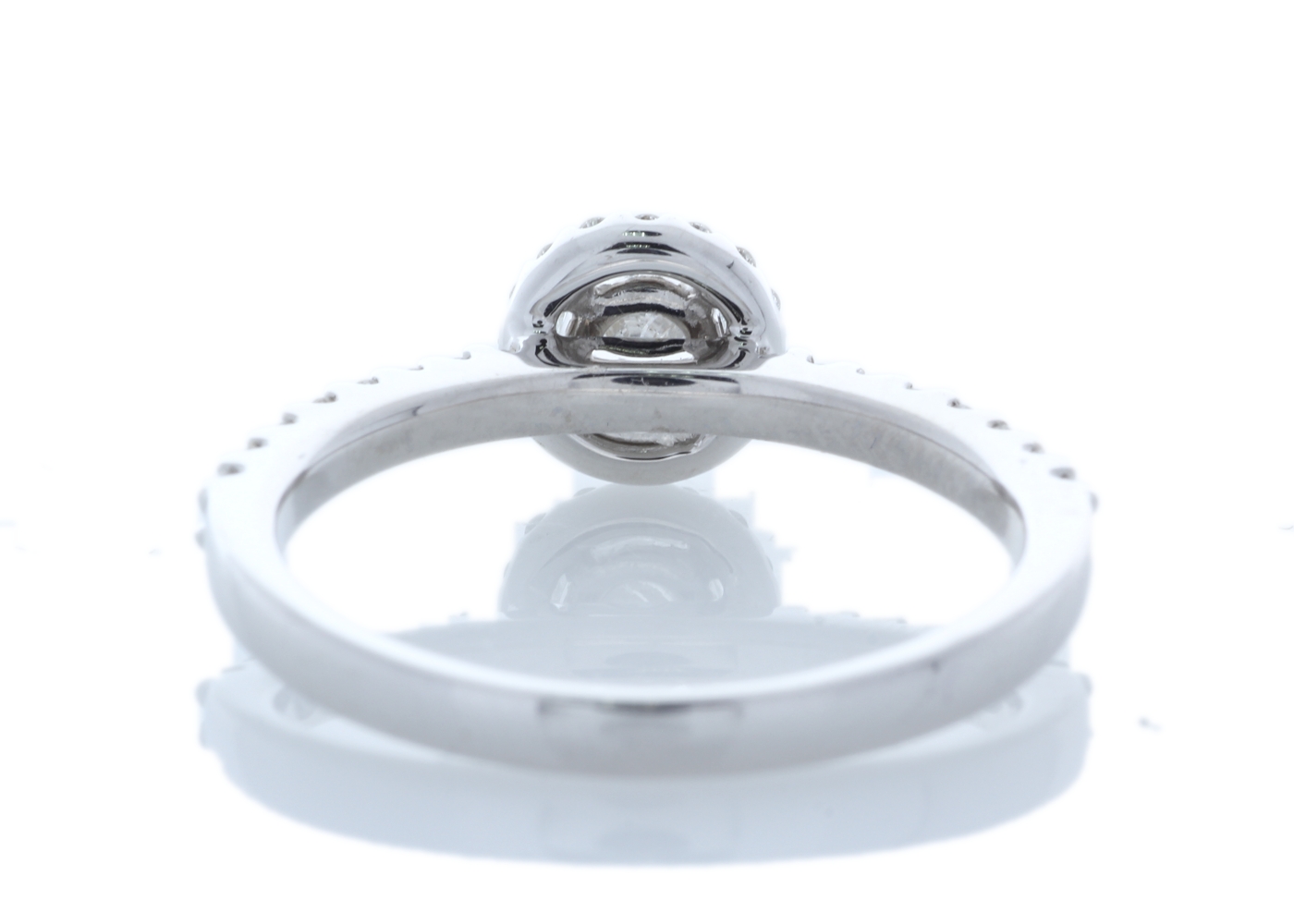 18ct White Gold Single Stone With Halo Setting Ring (0.31) 0.63 Carats - Image 3 of 5