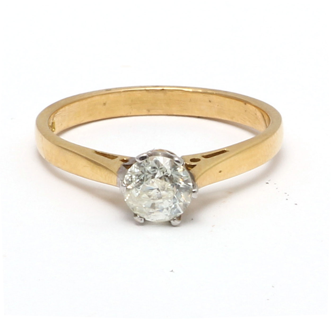 18ct Yellow Gold Brilliant Cut Diamond Engagement Ring 0.61 Carats - Image 5 of 6