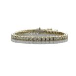 18ct Yellow Gold Tennis Diamond Bracelet 3.18 Carats