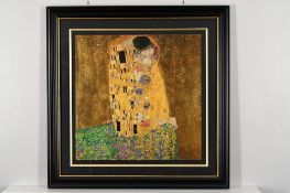 Gustav Klimt Limited Edition "The Kiss" with 22ct Gold Inlay