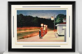 Rare Edward Hopper Limited Edition "Gas, 1940" Certificated.