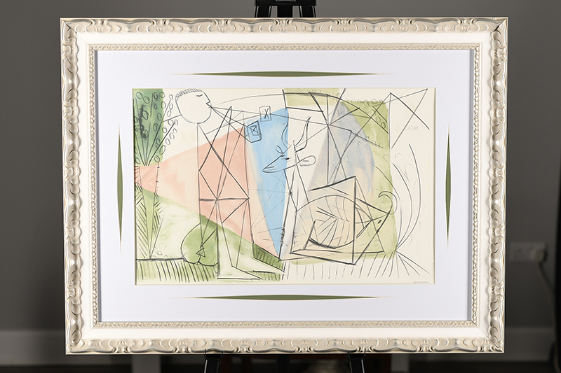 Pablo Picasso Limited Edition Original Lithograph "Joueuer De Flute et Gazelle"