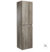 Brand New Boxed Mino Tall Wall Hung Storage Unit - Nebraska Oak RRP £220 **No Vat**