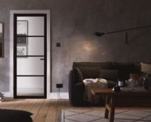 Brand New Soho Black Glazed Internal Door RRP £245 *No VAT*