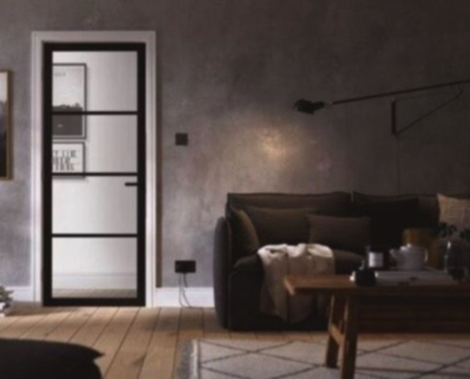 Brand New Soho Black Glazed Internal Door RRP £245 *No VAT*