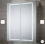 Brand New Boxed Castor Double Door LED Mirror Cabinet 600x700mm RRP £440 **No Vat**